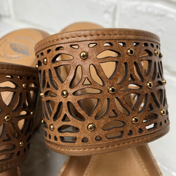 Nurture leather slip on wedge sandals size 8 EUC - Picture 8 of 8